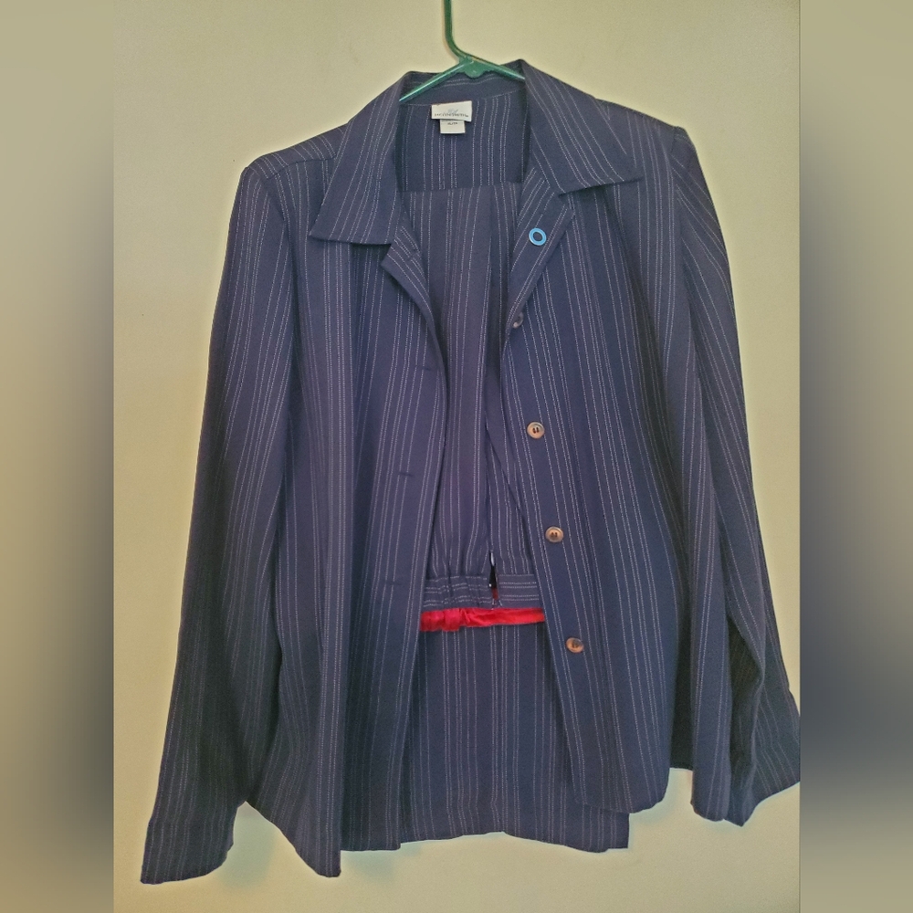 Women's Striped Blue Jacket and Pants
